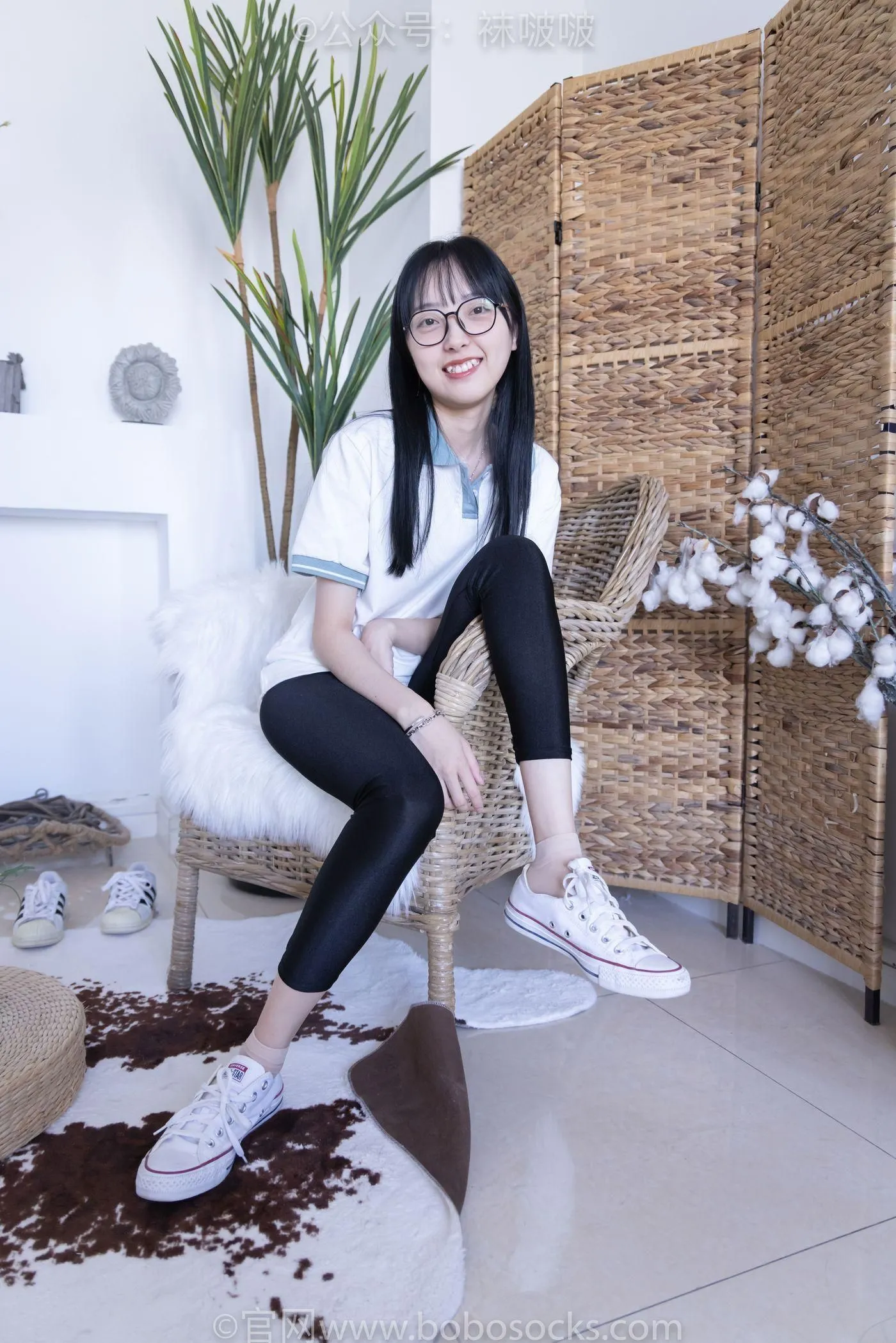 [BoBoSocks袜啵啵]NO.044 稚予-贝壳头、匡威帆布鞋、短肉丝 [154P]插图5